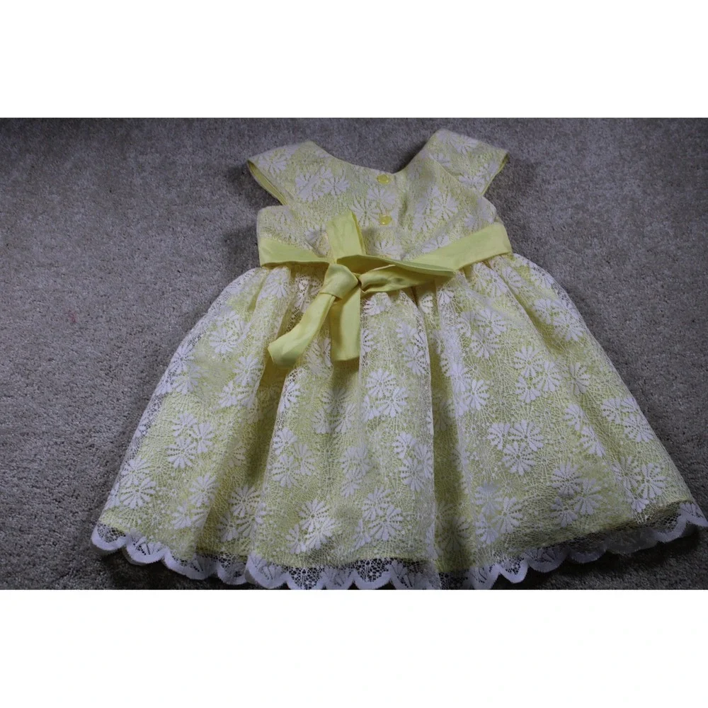 Jona Michelle Dress Girls 3T Floral Lace Overlay Spring Easter Flower‎ Occasion